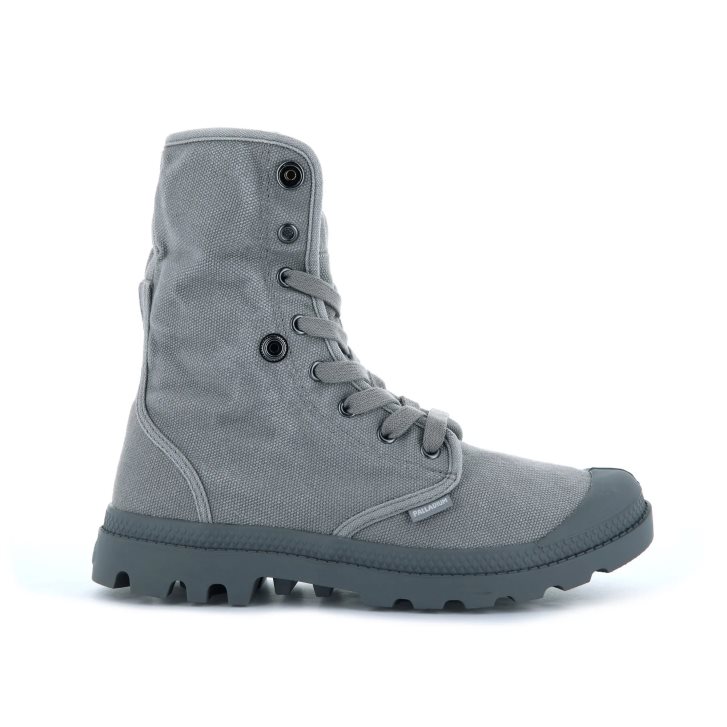 Bottes Palladium Baggy Femme Grise | FR JLQ246A